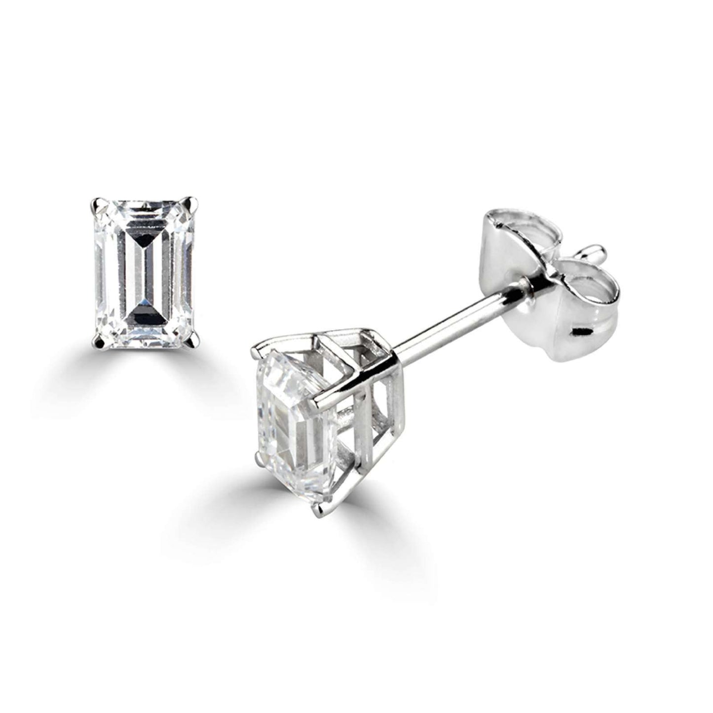 Emerald Four Claw Earring