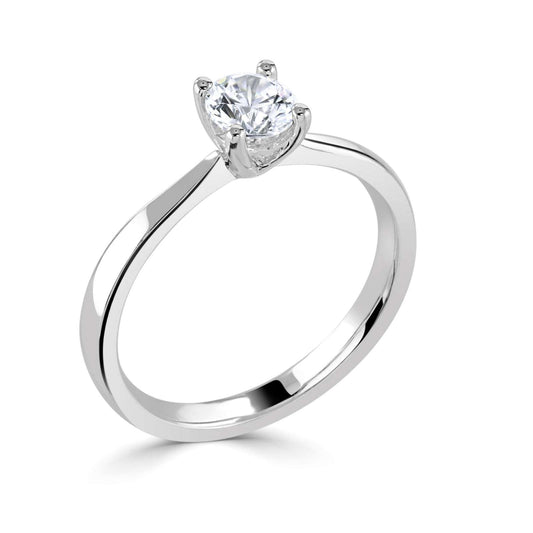 Round Four Claw Solitaire Engagement Ring