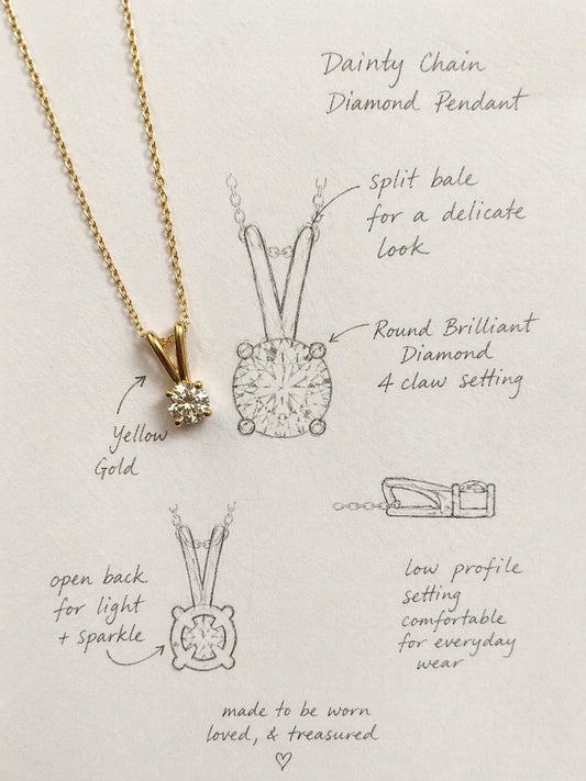 1ct Round Diamond Pendant - £695