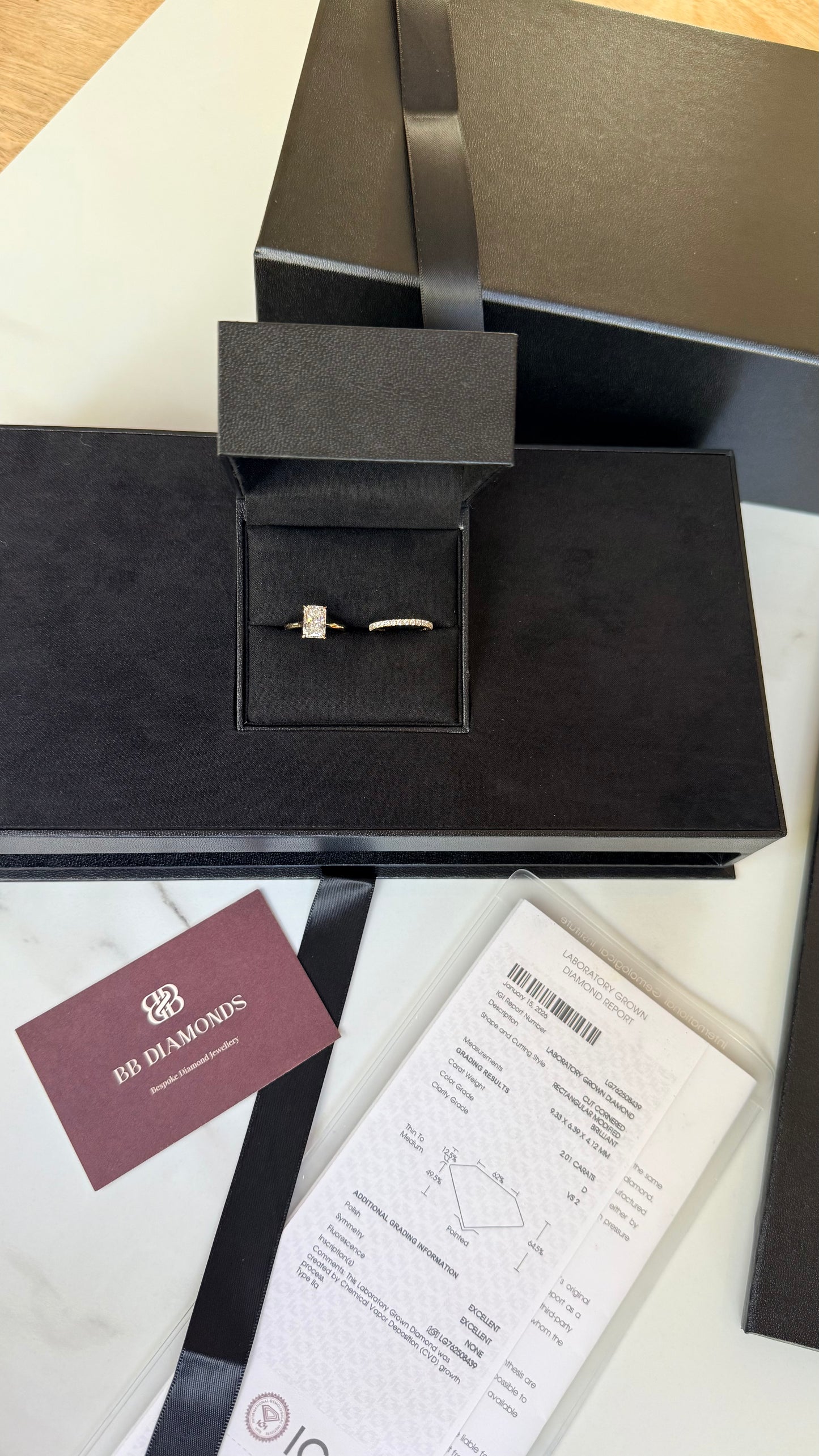 Radiant Solitaire 2ct Lab-Grown Diamond