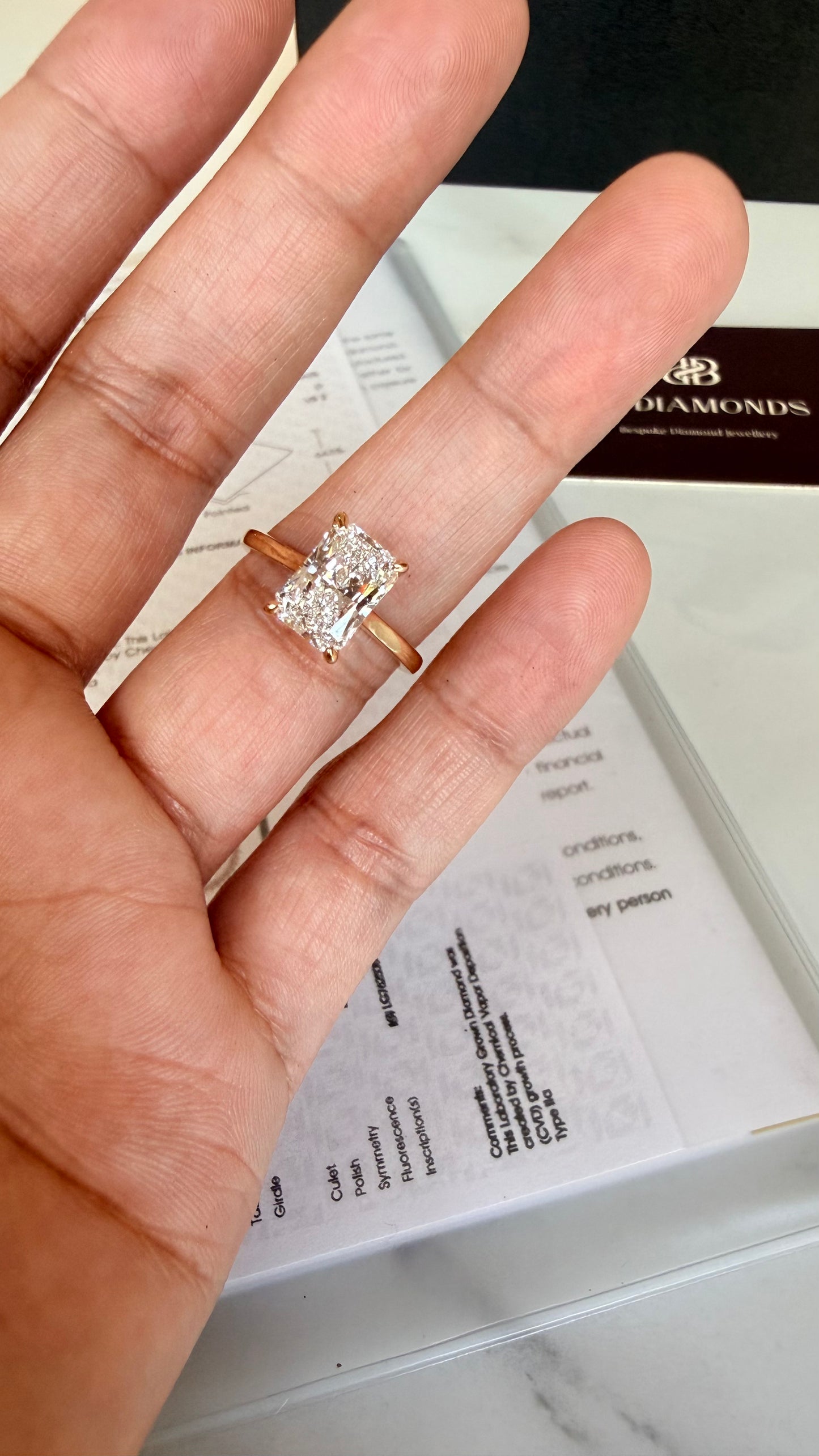 Radiant Solitaire 2ct Lab-Grown Diamond