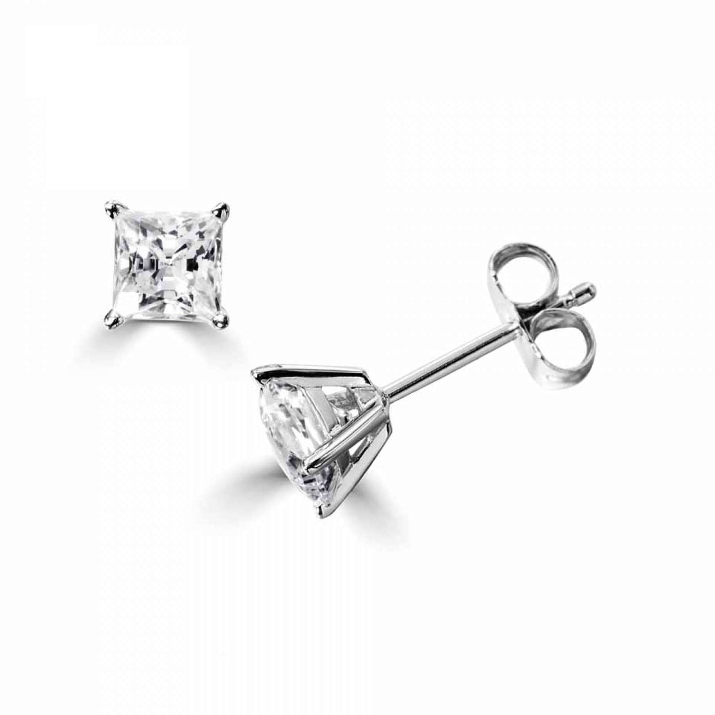 Classic Princess Four Claw Stud Earrings.