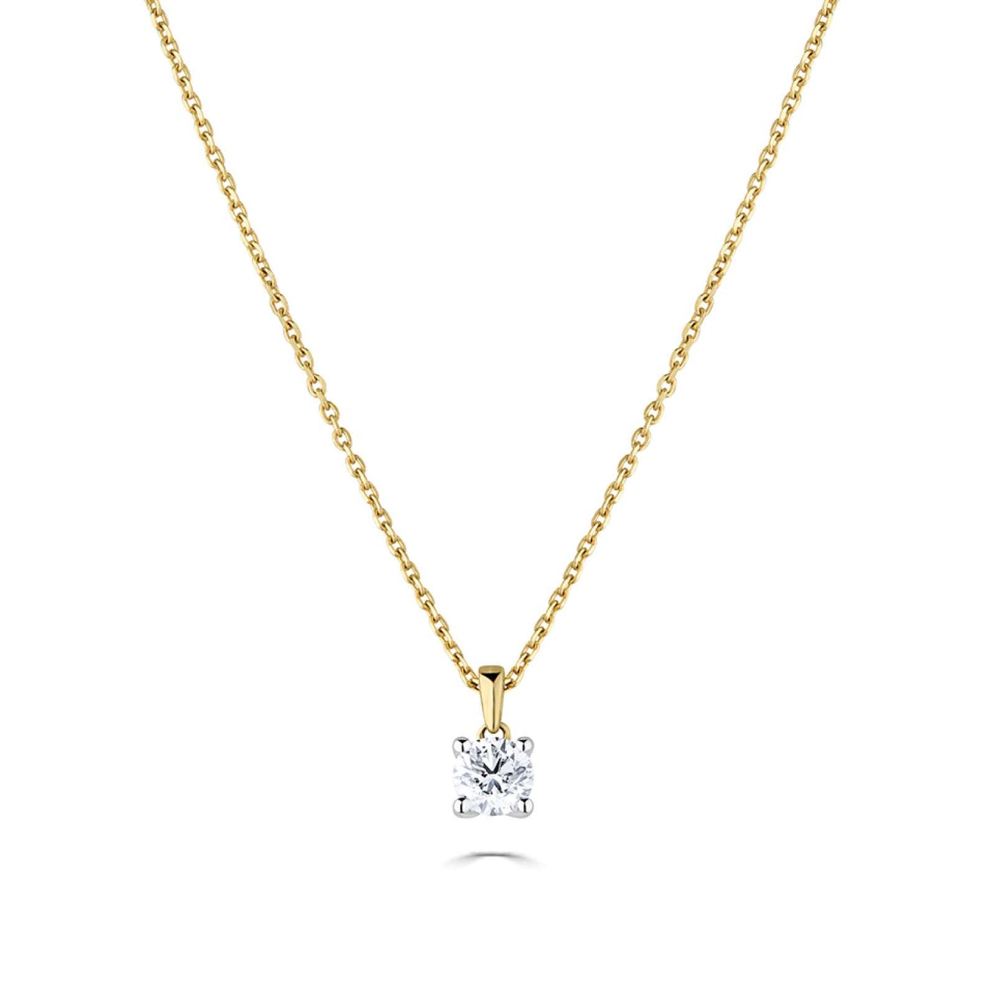 A Classic Round Four Claw Pendant