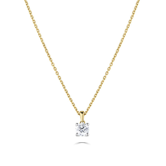 A Classic Round Four Claw Pendant