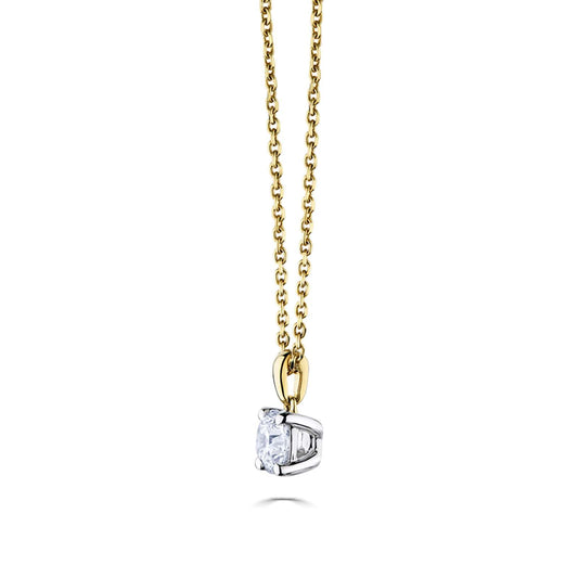 A Classic Round Four Claw Pendant