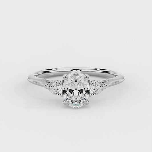 Oval Three Stone Engagment Ring