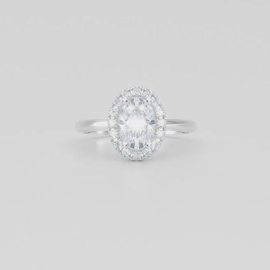 Oval Halo Engagement Ring