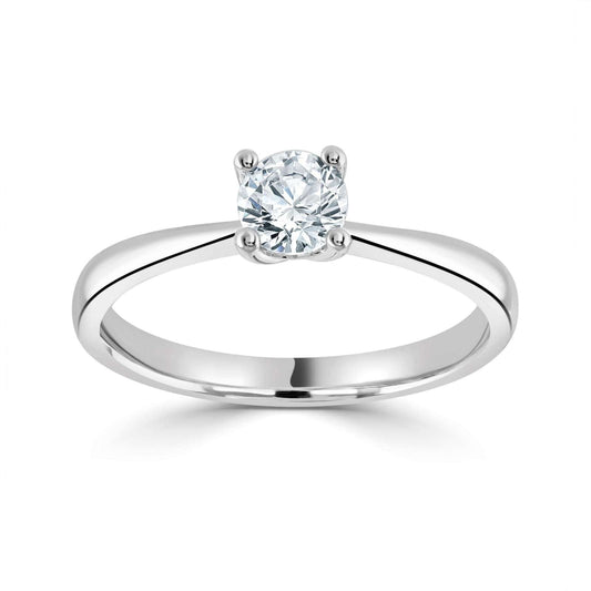 Round Four Claw Solitaire Engagement Ring