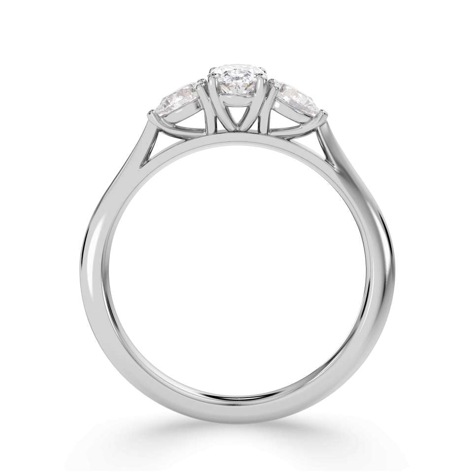 Oval Three Stone Engagment Ring