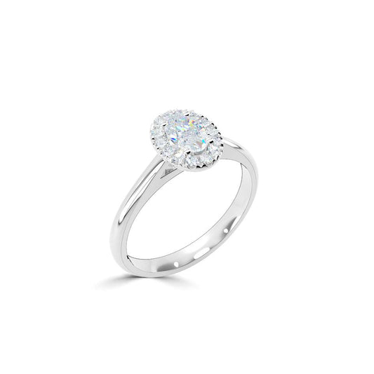 Oval Halo Engagement Ring