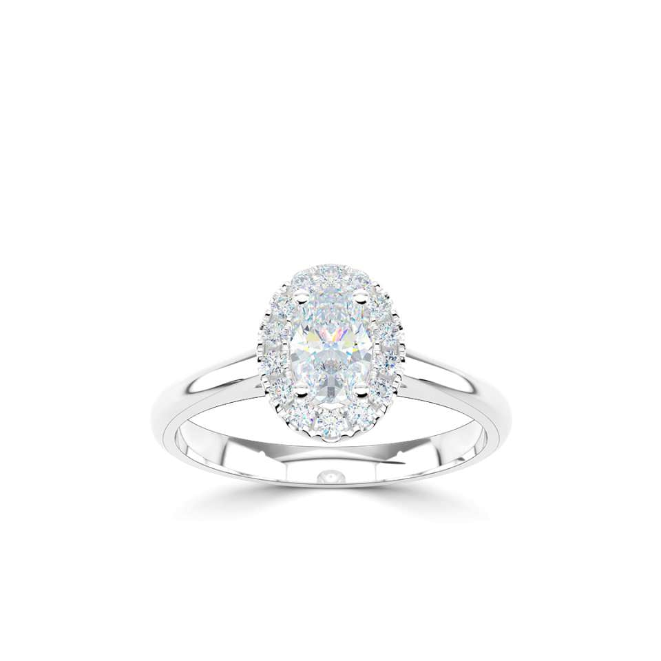 Oval Halo Engagement Ring